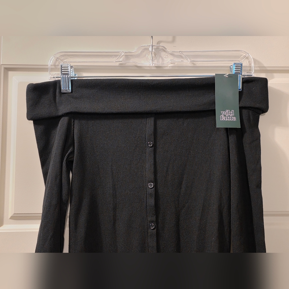 Black Long Sleeve Mini Bodycon Dress - Picture 3 of 4